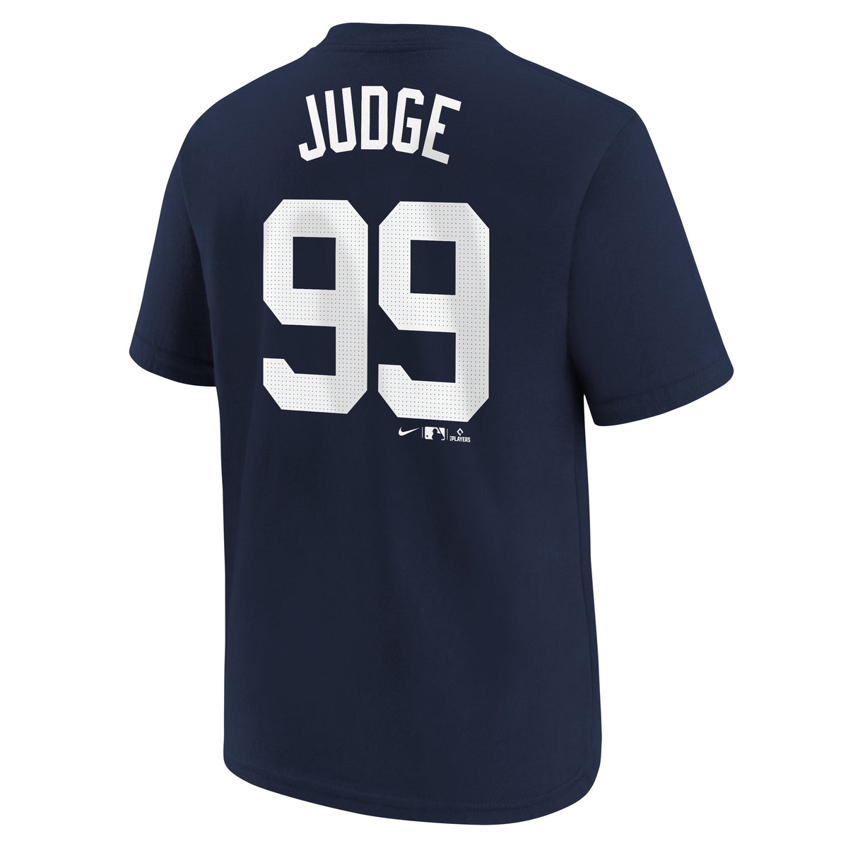 Youth Aaron Judge New York Yankees Nike Navy F.U.S.E. Name & Number T-Shirt product image 3, provided for visual reference