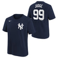 Youth Aaron Judge New York Yankees Nike Navy F.U.S.E. Name & Number T-Shirt product image 1, provided for visual reference