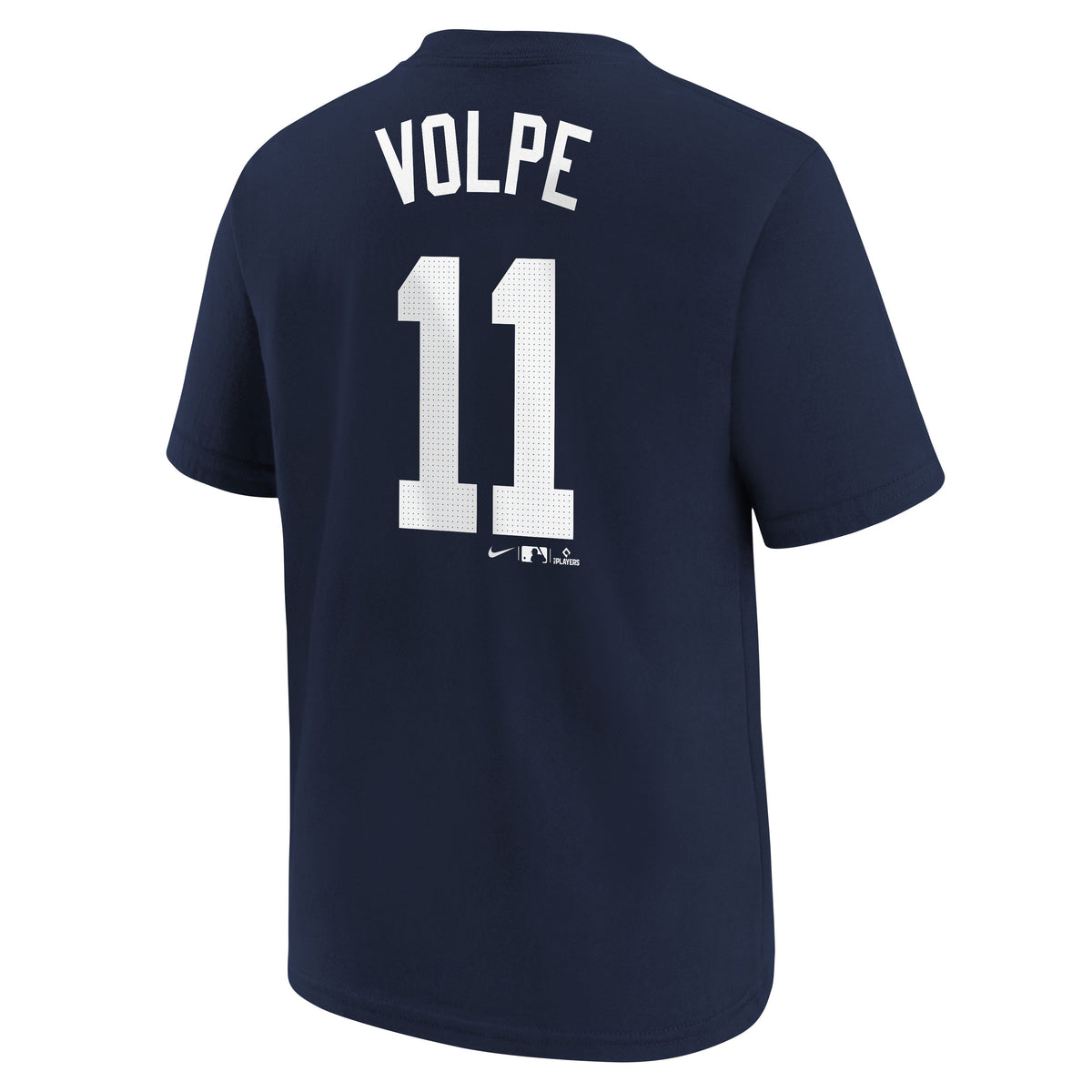 Youth Anthony Volpe New York Yankees Navy Nike Name And Number T-Shirt product image 3, provided for visual reference and