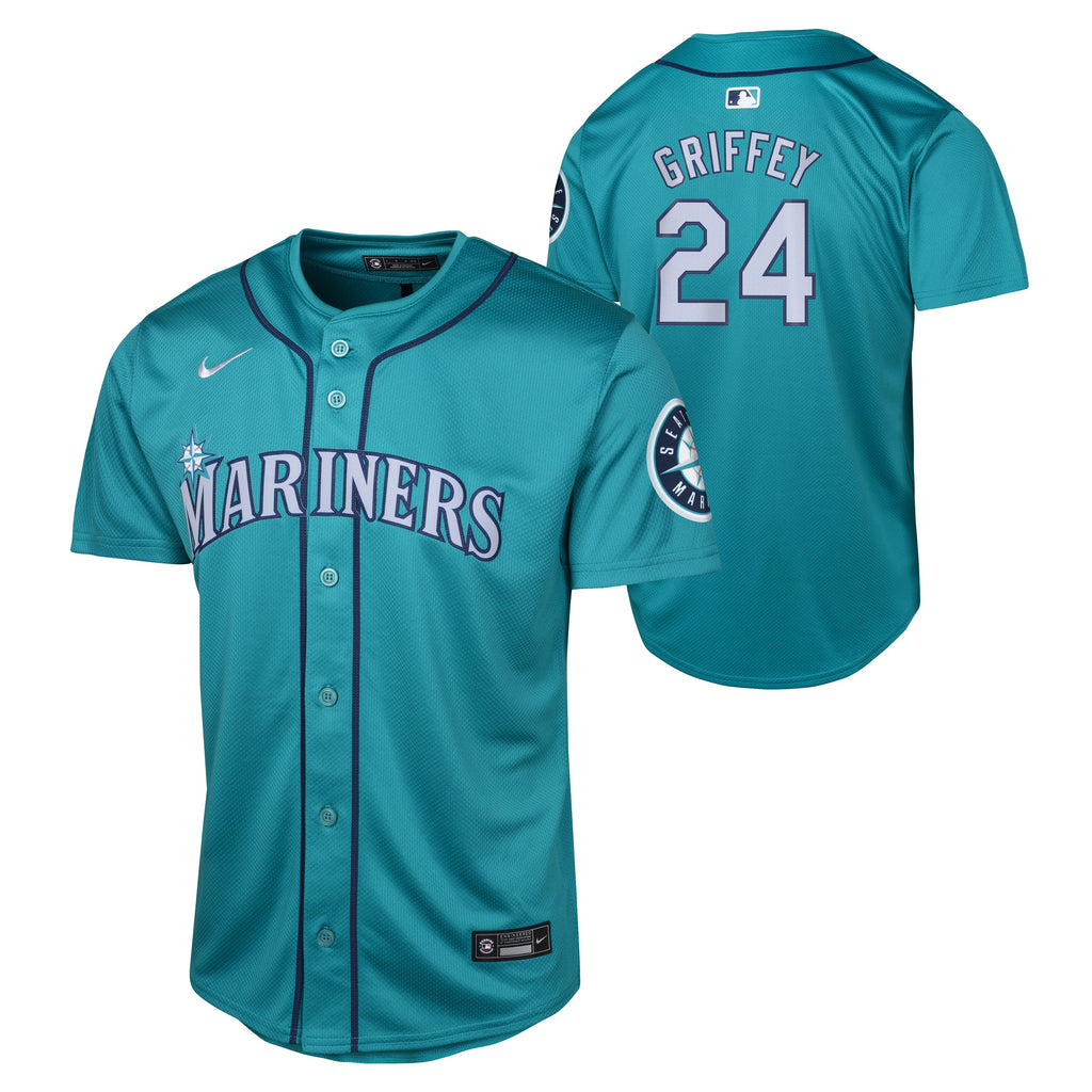 Youth Ken Griffey Jr. Seattle Mariners NIKE Teal Alternate Limited Replica Jersey product image 1, provided for visual