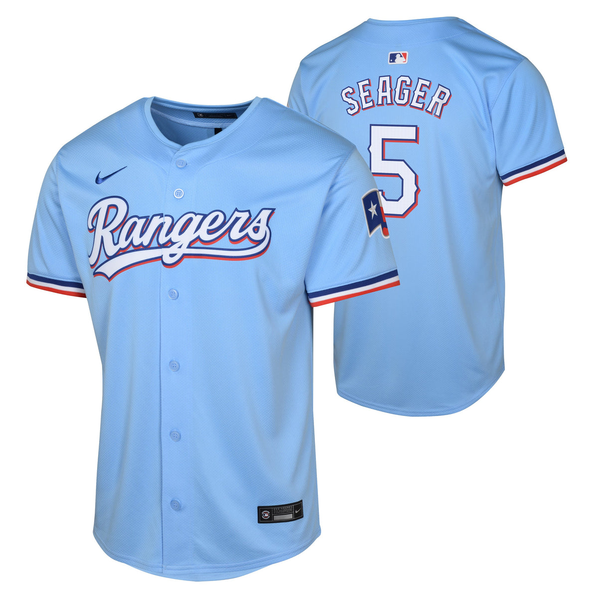 Youth Corey Seager Texas Rangers NIKE Blue Alternate Limited Replica Jersey product image 1, provided for visual reference
