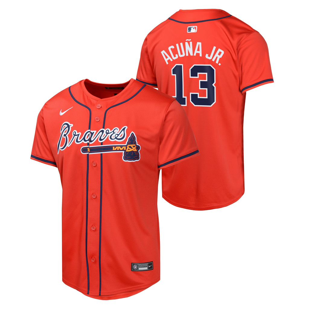 Youth Ronald Acuna Jr. Atlanta Braves NIKE Red Alternate Limited Replica Jersey product image 1, provided for visual
