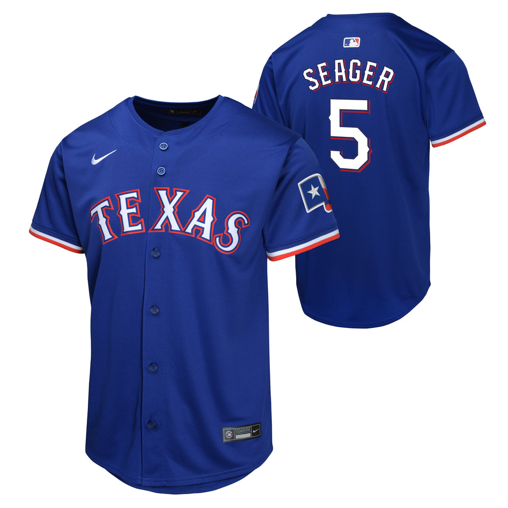 Youth Corey Seager Texas Rangers NIKE Royal Blue Alternate Limited Replica Jersey product image 1, provided for visual