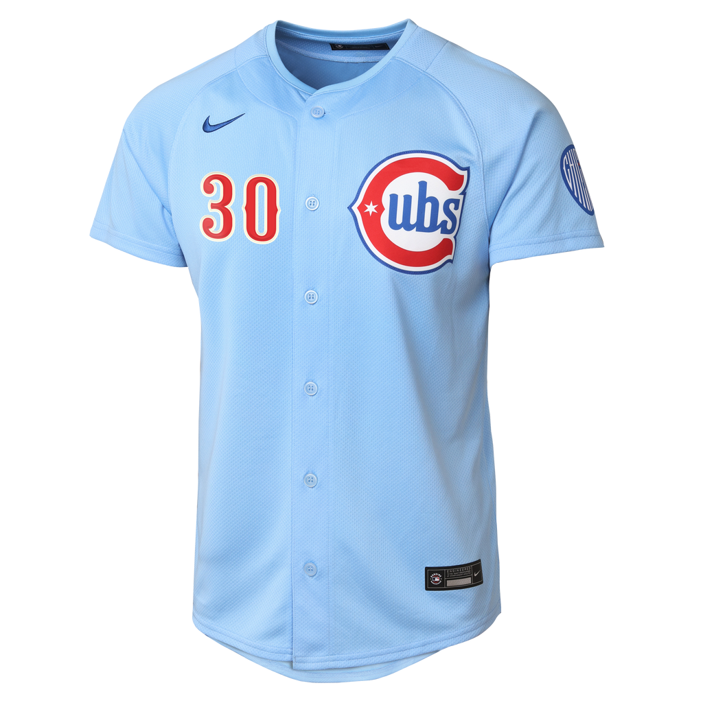 NIKE Youth Chicago Cubs Kyle Tucker Light Blue 2nd Alternate Limited Replica Jersey product image 3, provided for visual