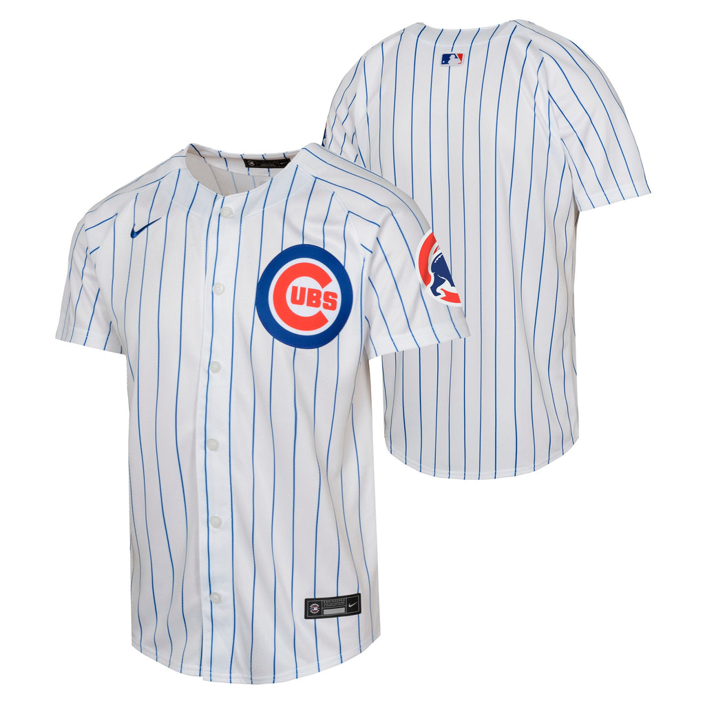 Youth Chicago Cubs Home White Nike Limited Blank Replica Jersey product image 1, provided for visual reference and product