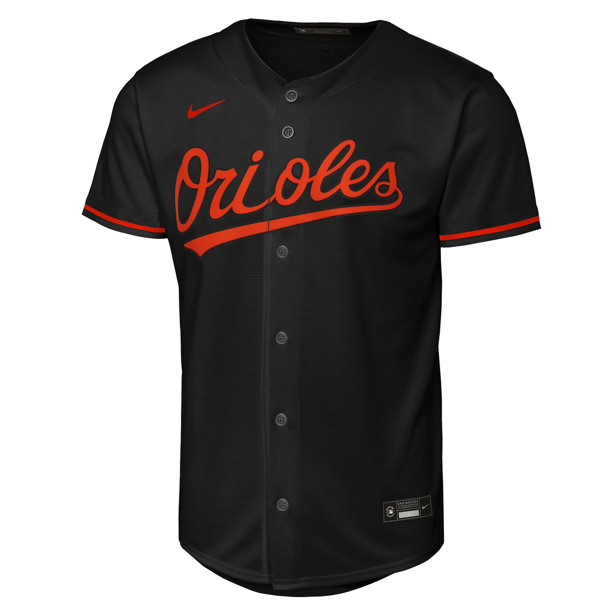 NIKE Youth Baltimore Orioles Gunnar Henderson Black Alternate Replica Jersey product image 2, provided for visual reference