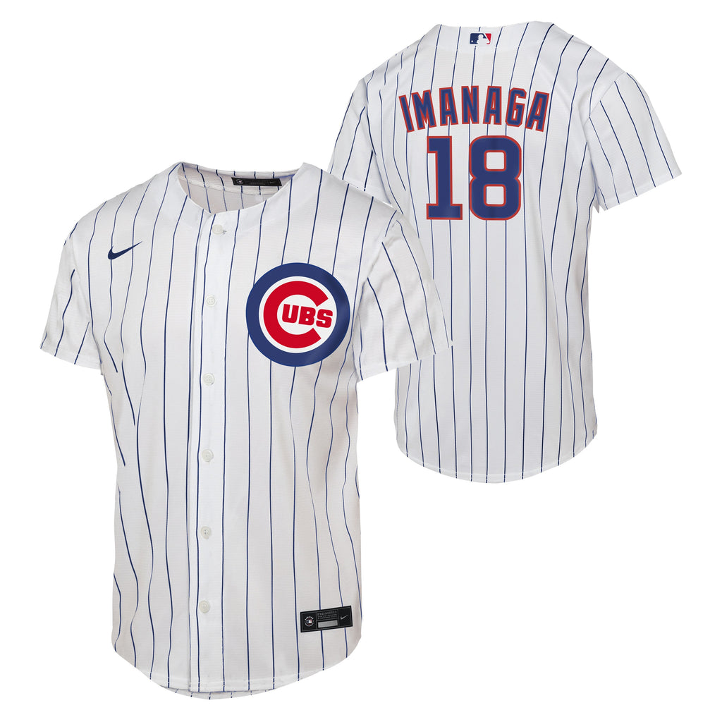 NIKE Youth Chicago Cubs Shota Imanaga White Home Replica Jersey product image 1, provided for visual reference and product