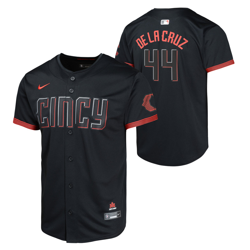 Youth Elly De La Cruz Cincinnati Reds NIKE Black City Connect Limited Replica Jersey product image 1, provided for visual