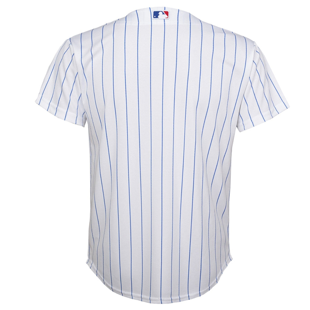 Youth Chicago Cubs White Home New Baseline Blank Nike Replica Jersey product image 3, provided for visual reference and