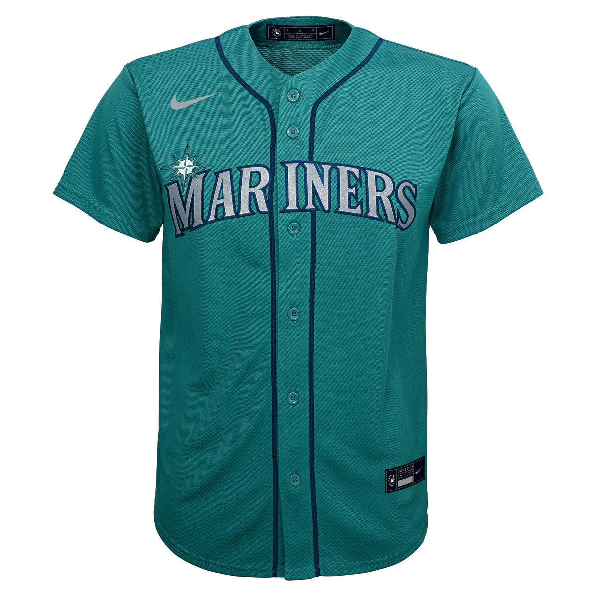 Youth Julio Rodriguez Seattle Mariners Teal Alternate Nike Replica Jersey product image 2, provided for visual reference and