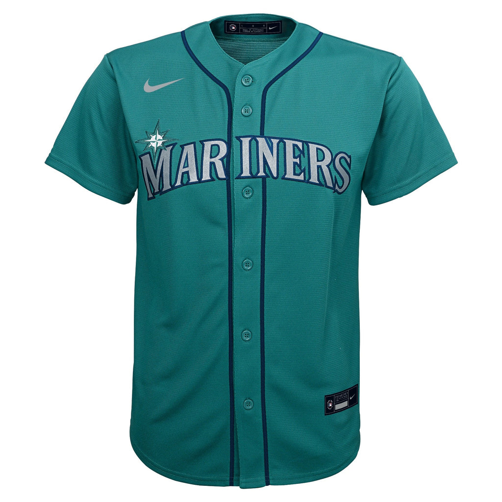 Youth Seattle Mariners Teal Alternate Nike Replica Jersey product image 2, provided for visual reference and product detail