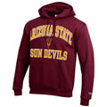 Arizona State Sun Devils Maroon Champion Powerblend Fleece Pullover Hoodie for Men product image 1, provided for visual