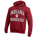 Indiana Hoosiers Crimson Champion Powerblend Fleece Pullover Hoodie for Men product image 1, provided for visual reference