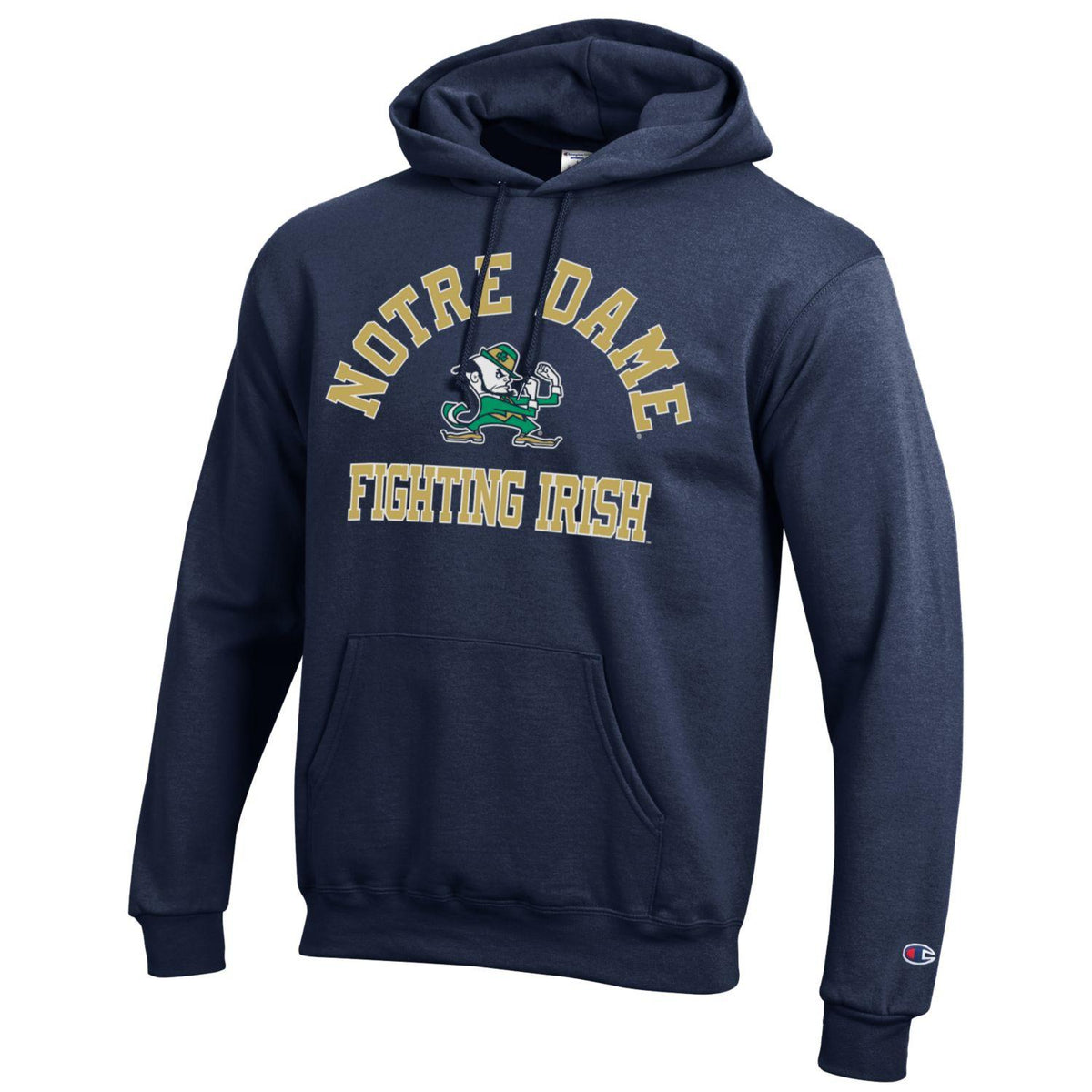 Notre Dame Fighting Irish Navy Champion Powerblend Fleece Pullover Hoodie for Men product image 1, provided for visual