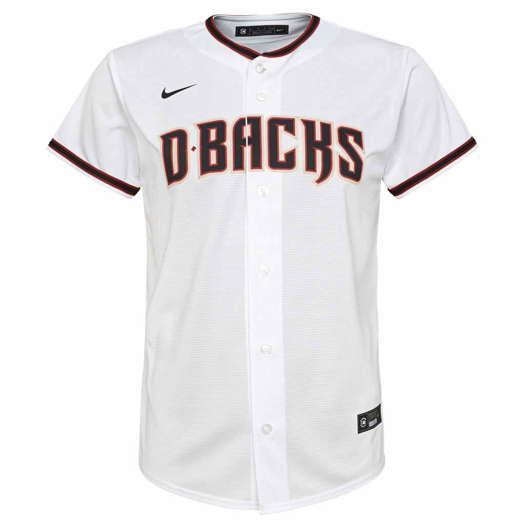 Youth Nike Arizona Diamondbacks Home White Replica Jersey product image 2, provided for visual reference and product detail