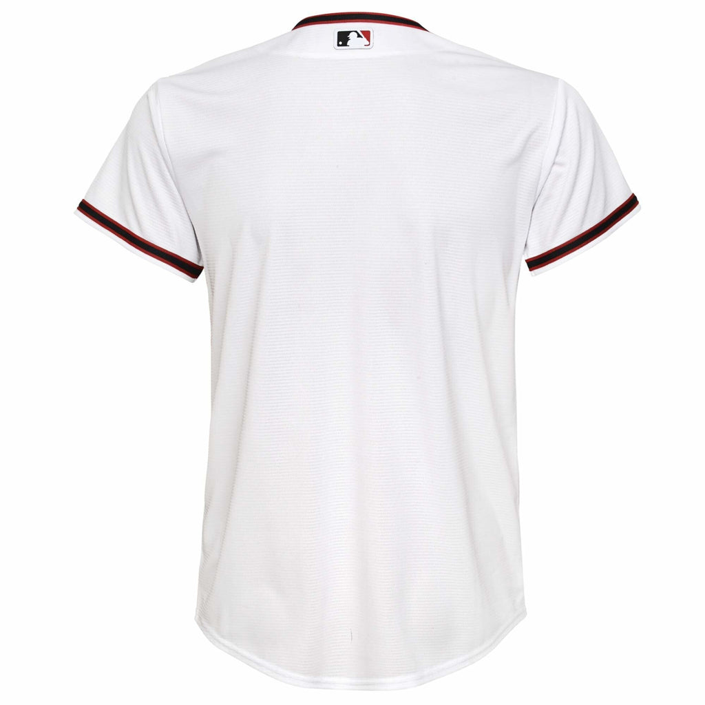 Youth Nike Arizona Diamondbacks Home White Replica Jersey product image 3, provided for visual reference and product detail