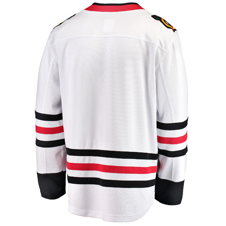 Chicago Blackhawks Fanatics White Blank Breakaway Road Jersey for Men product image 2, provided for visual reference and