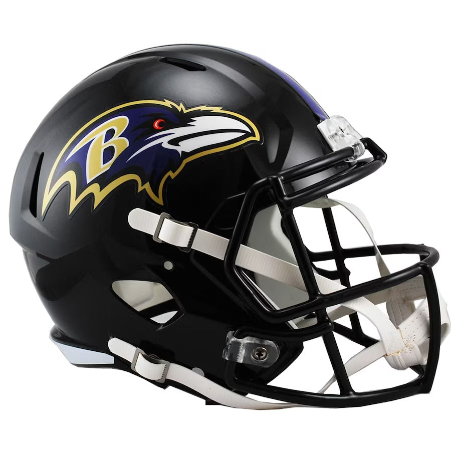 Baltimore Ravens Full Size Speed Replica Helmet product image 1, provided for visual reference and product detail review