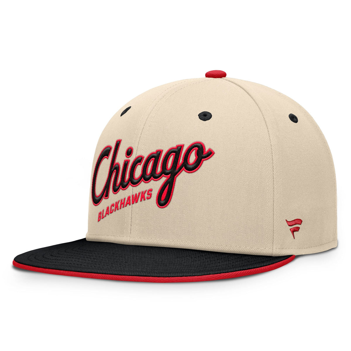 Chicago Blackhawks Fanatics Cream/Black 2025 NHL Winter Classic Snapback Hat for Men product image 3, provided for visual