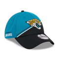 Jacksonville Jaguars New Era Teal/Black 2023 Sideline 39THIRTY Flex Hat for Men product image 1, provided for visual