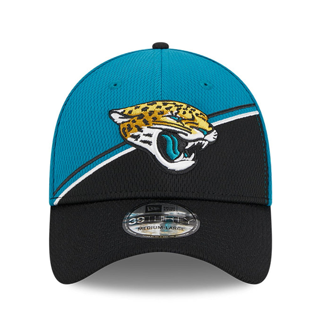 Jacksonville Jaguars New Era Teal/Black 2023 Sideline 39THIRTY Flex Hat for Men product image 2, provided for visual