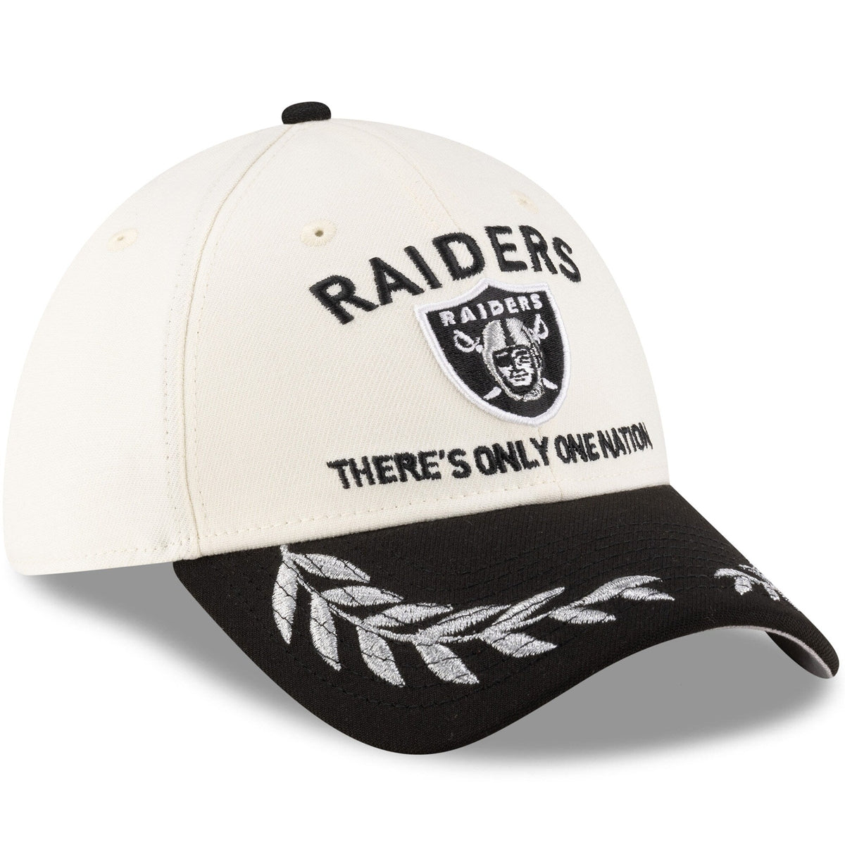Las Vegas Raiders New Era 2025 NFL Draft Chrome 39THIRTY Flex Fit Hat for Men product image 3, provided for visual reference