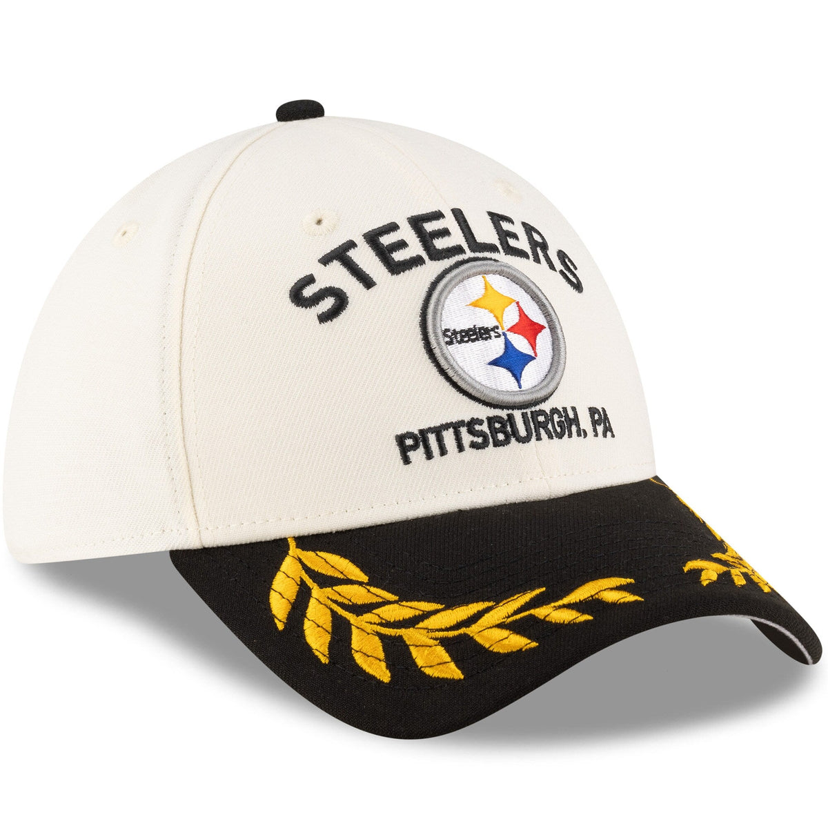 Pittsburgh Steelers New Era 2025 NFL Draft Chrome 39THIRTY Flex Fit Hat for Men product image 3, provided for visual