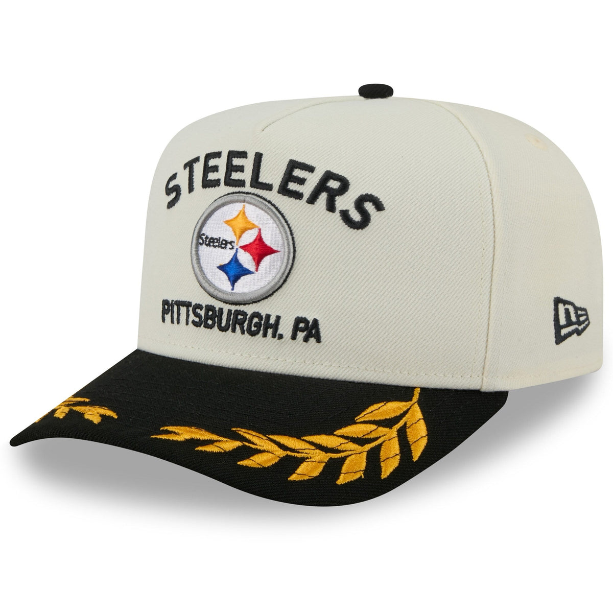 Pittsburgh Steelers New Era 2025 NFL Draft Chrome A-Frame 9FIFTY Snapback Adjustable Hat for Men product image 1, provided