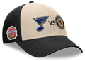 St. Louis Blues vs. Chicago Blackhawks Fanatics Cream/Black 2025 NHL Winter Classic Matchup Adjustable Hat for Men product