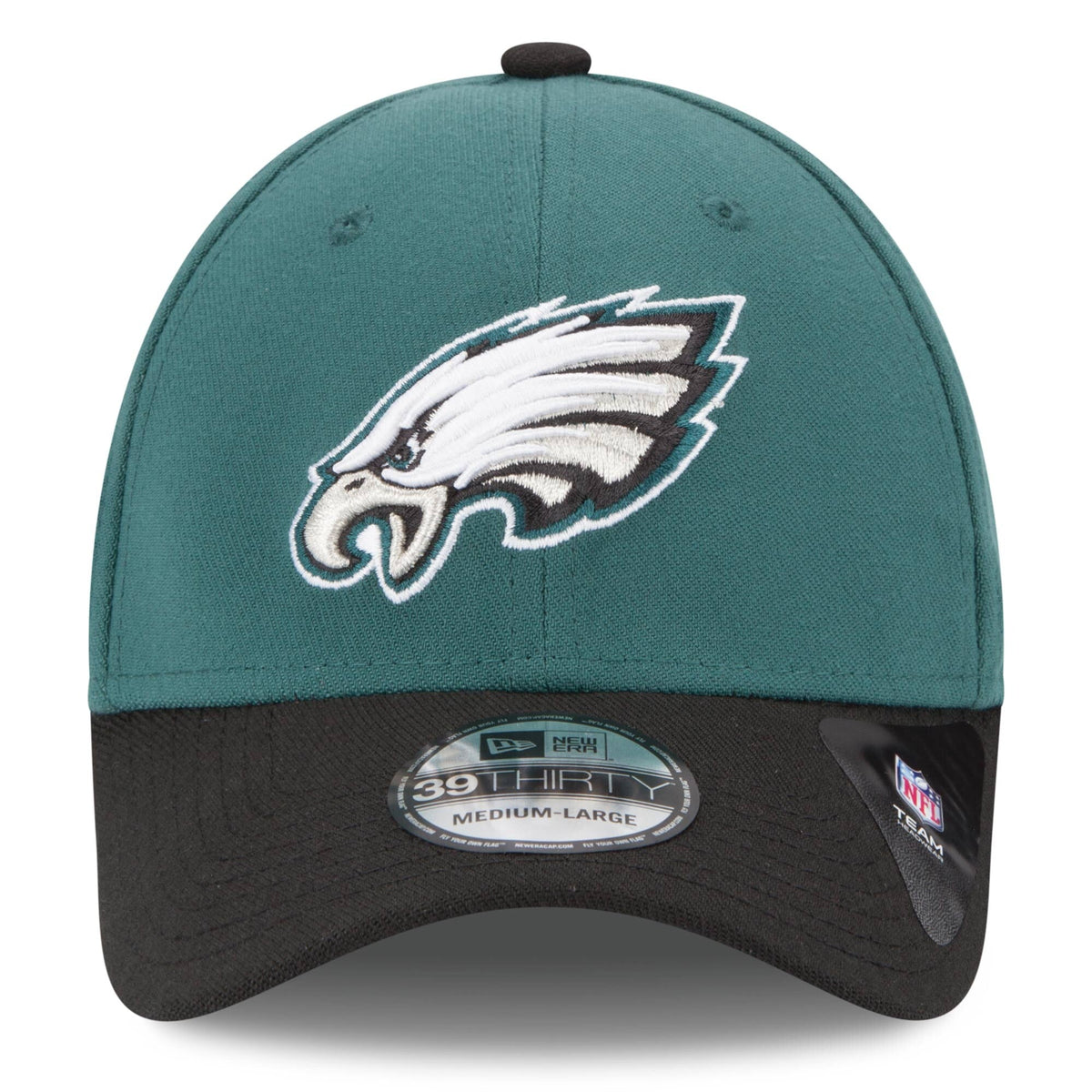 Philadelphia Eagles New Era Midnight Green/Black 39THIRTY Team Classic Flex Hat for Men product image 2, provided for visual