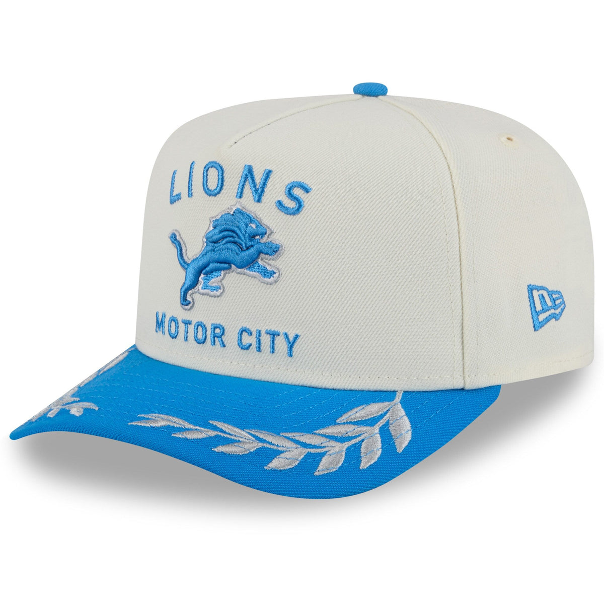 Detroit Lions New Era 2025 NFL Draft Chrome A-Frame 9FIFTY Snapback Adjustable Hat for Men product image 1, provided for