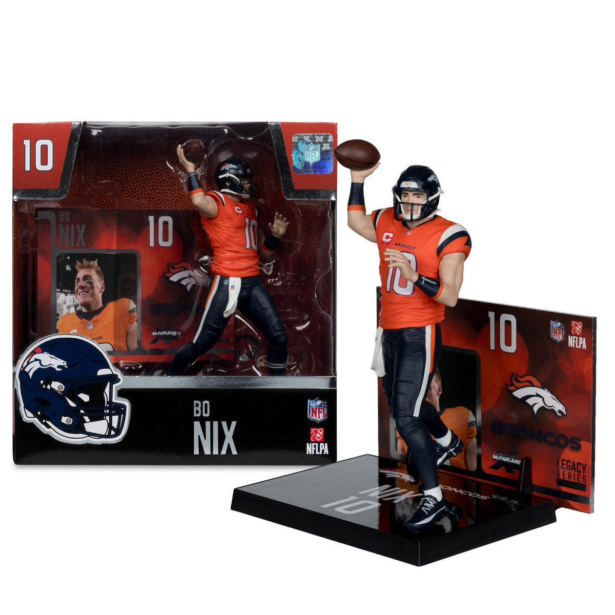 Bo Nix Denver Broncos Sportspicks Legacy Series McFarlane Figure product image 1, provided for visual reference and product