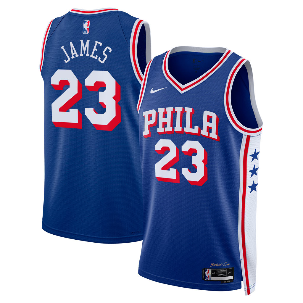 Philadelphia 76ers LeBron James Nike Icon Swingman Jersey product image 1