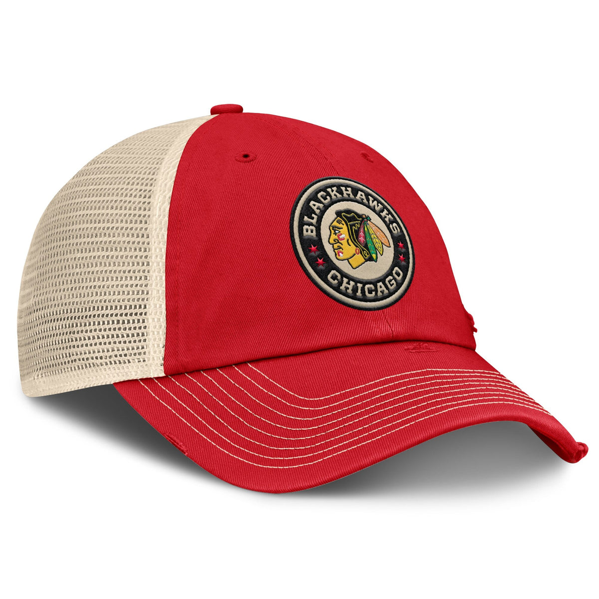 Chicago Blackhawks Fanatics Red/Cream 2025 NHL Winter Classic Trucker Adjustable Hat for Men product image 3, provided for