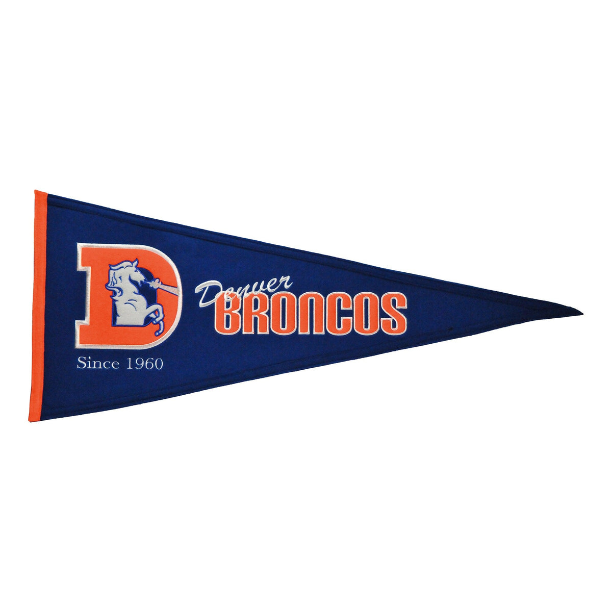 Denver Broncos Traditions Collection Wool Pennant Winning Streak Sports product image 1, provided for visual reference and