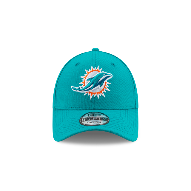 Miami Dolphins Aqua The League 9FORTY Adjustable Game Hat product image 2, provided for visual reference and product detail