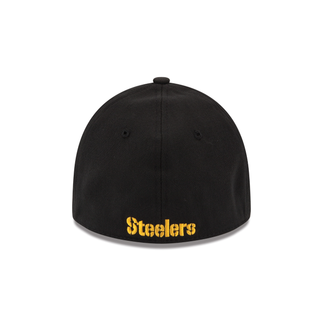 Pittsburgh Steelers New Era Black Team Classic 39THIRTY Flex Hat for Men product image 4, provided for visual reference and