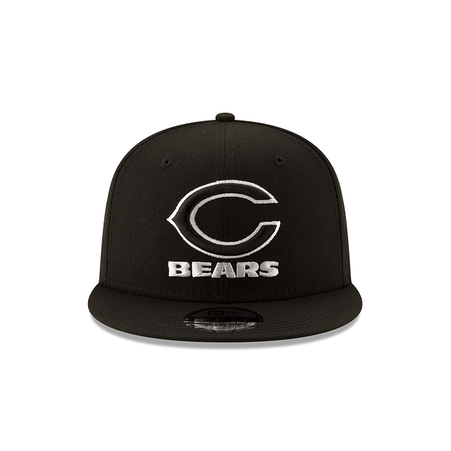 Chicago Bears New Era Black and White Basic 9FIFTY Adjustable Hat product image 2, provided for visual reference and product
