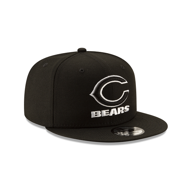Chicago Bears New Era Black and White Basic 9FIFTY Adjustable Hat product image 3, provided for visual reference and product