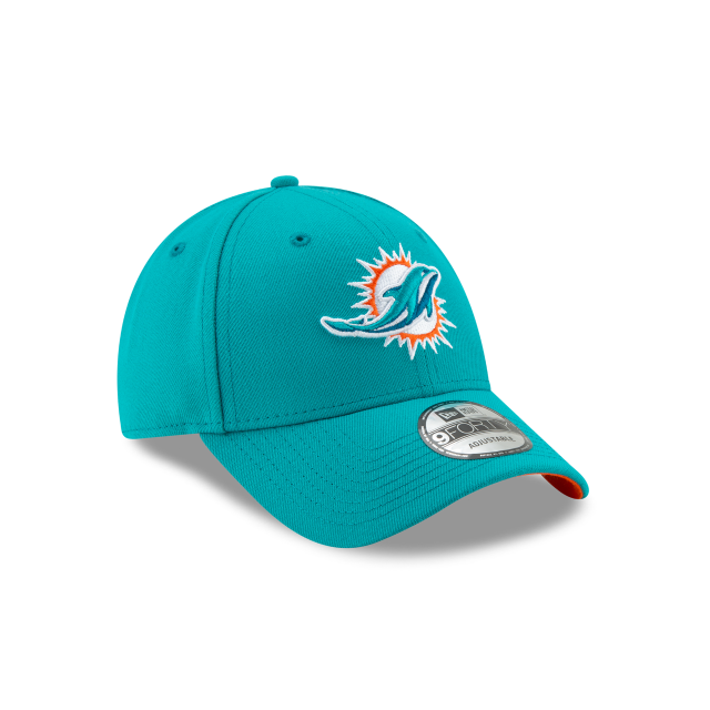 Miami Dolphins Aqua The League 9FORTY Adjustable Game Hat product image 3, provided for visual reference and product detail
