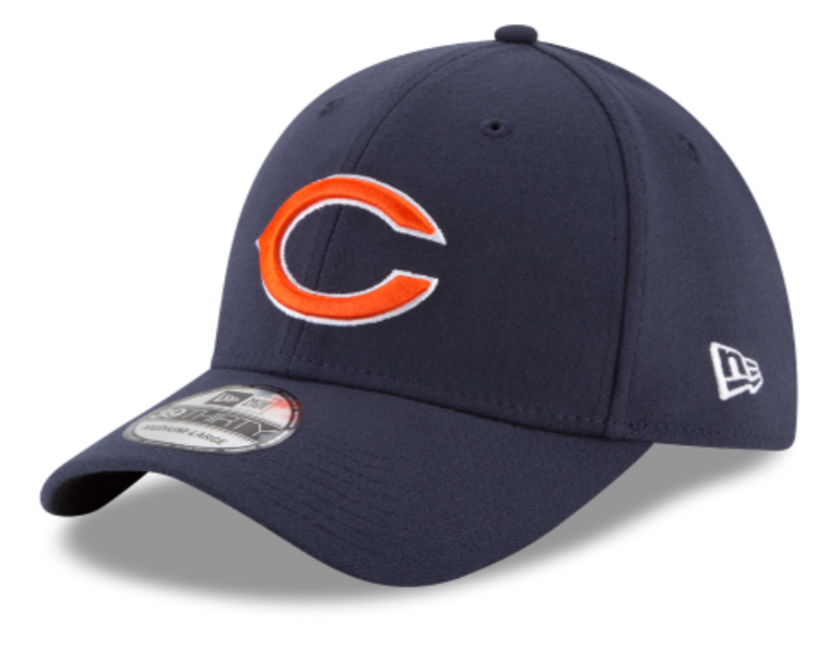 Chicago Bears New Era Navy Team Classic 39THIRTY Flex Hat for Men product image 1, provided for visual reference and product