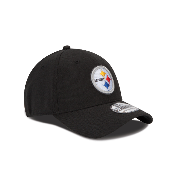 Pittsburgh Steelers New Era Black Team Classic 39THIRTY Flex Hat for Men product image 3, provided for visual reference and