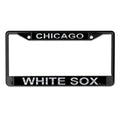 MLB Chicago White Sox Printed Black License Plate Frame product image 1, provided for visual reference and product detail