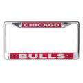 NBA Chicago Bulls Chrome Crystal Cut License Plate Frame product image 1, provided for visual reference and product detail