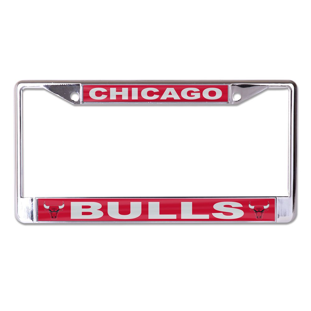 NBA Chicago Bulls Chrome Crystal Cut License Plate Frame product image 1, provided for visual reference and product detail