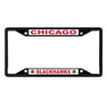 Chicago Blackhawks Wincraft Black License Plate Frame product image 1, provided for visual reference and product detail
