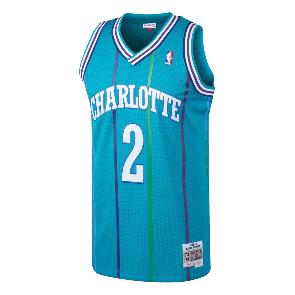 Men's Mitchell & Ness Larry Johnson Teal Charlotte Hornets product image 3