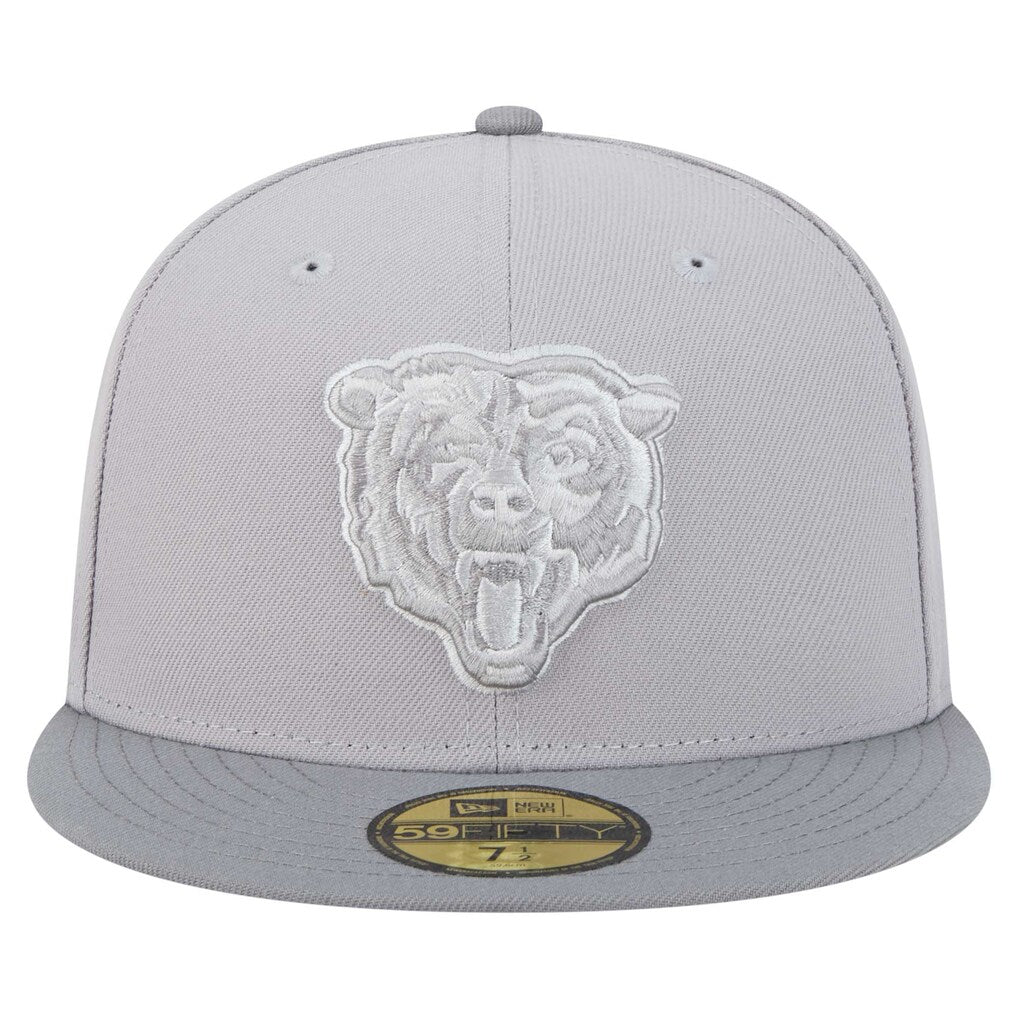 Chicago Bears New Era Gray/Graphite Iron Cloud 59FIFTY Fitted Hat product image 2, provided for visual reference and product