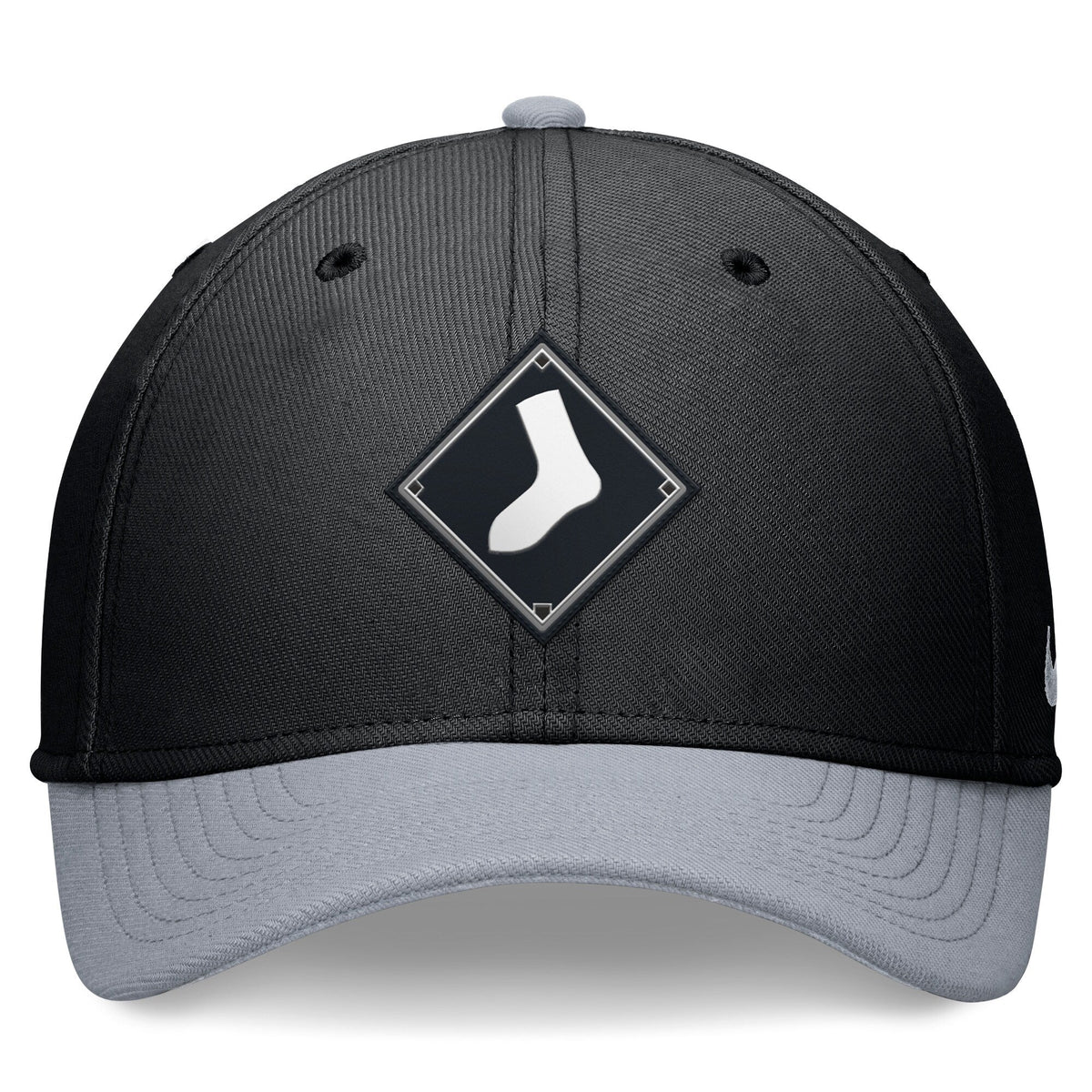 Chicago White Sox Nike Pro Rise City Black/Gray Flex Hat product image 2, provided for visual reference and product detail