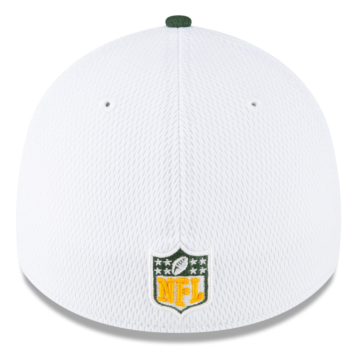 Green Bay Packers New Era White/Green 2023 Sideline 39THIRTY Flex Hat for Men product image 4, provided for visual reference